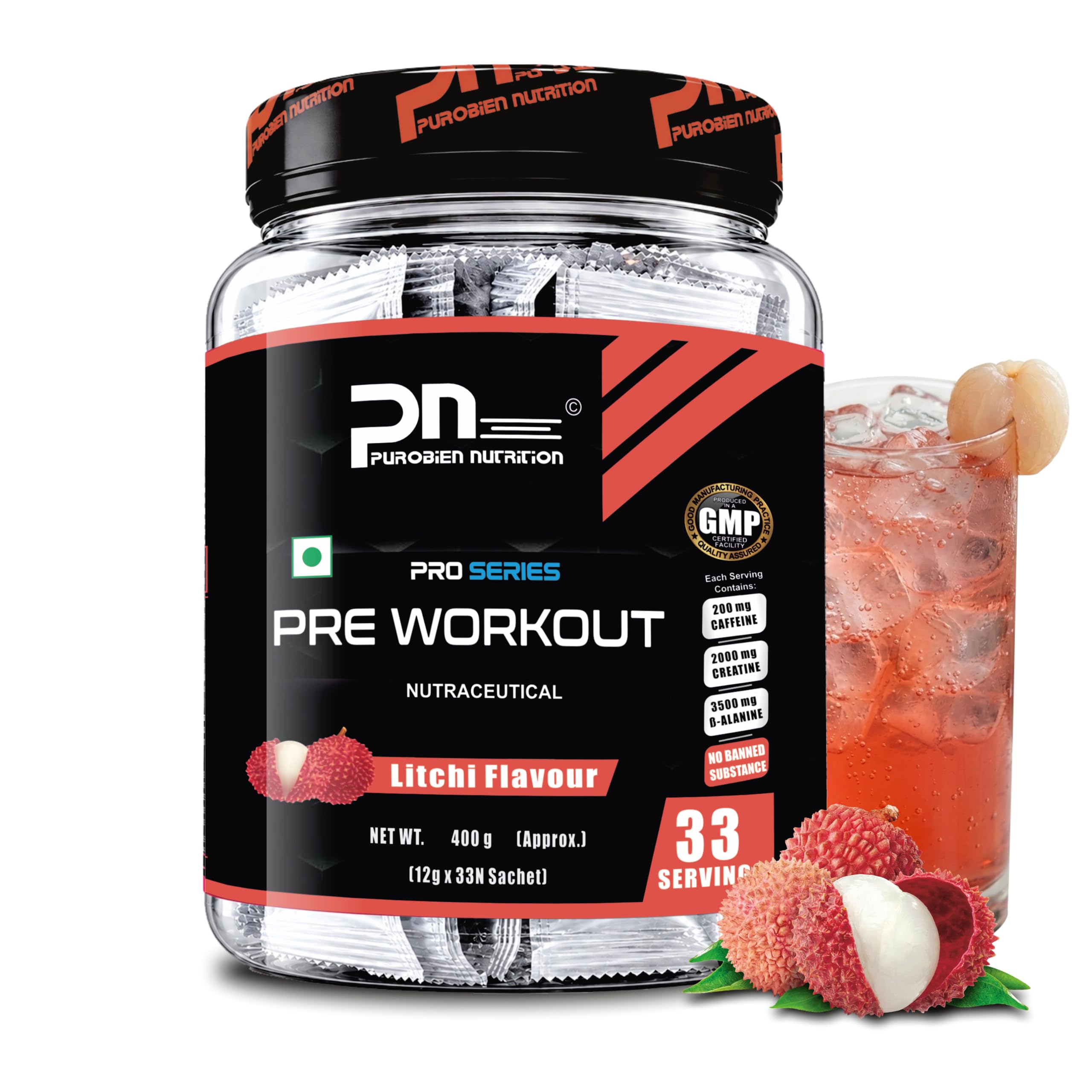 Pre Workout For Men, Cranberry 400 GM, 200Mg Caffeine, 3500Mg Beta Alanine, 4000Mg Citrulline, 2000Mg Creatine,33 Servings, Powder,Pack of 1 — Amazon image 11