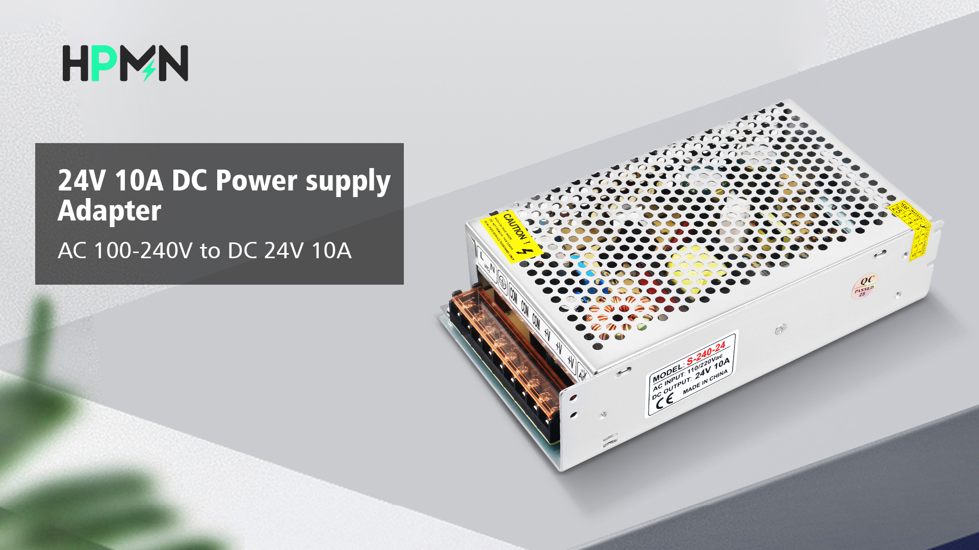 Image of 24V 10A 240W Power Supply AC /DC Adapter Universal Regulated Switching AC 110-220V to DC 24 Volt 10 Amp Converter Transformer LED Driver for LED Strip Light CCTV Camera
