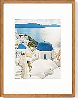 Vista 83 de Axeman Marco para póster de 18 x 24 pulgadas con paspartú para 16 x 20 pulgadas, marco de fotos de madera maciza de roble con vidrio templado, marco