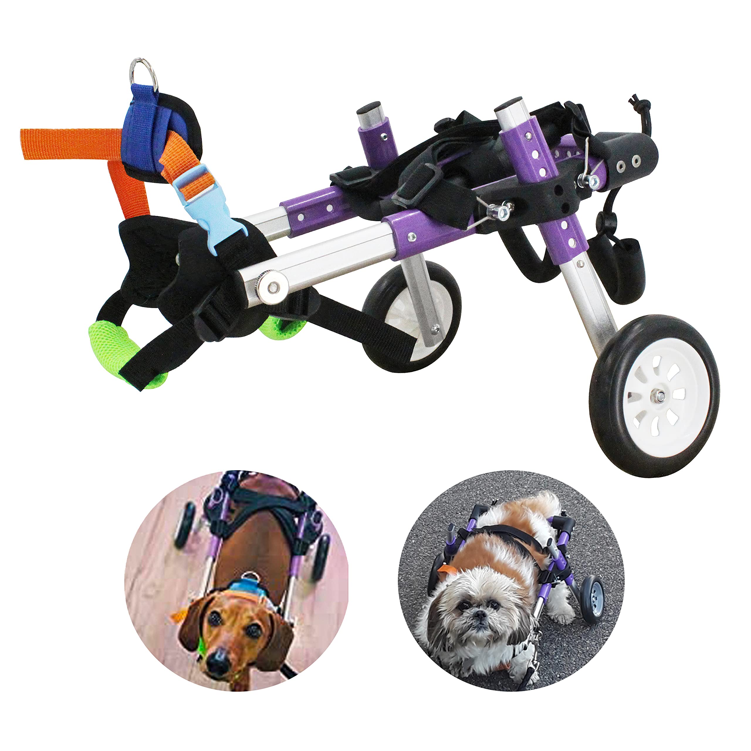 HeoBam Dog Wheelchair - For Small Dog, Adjustable Dog Wheelchair For