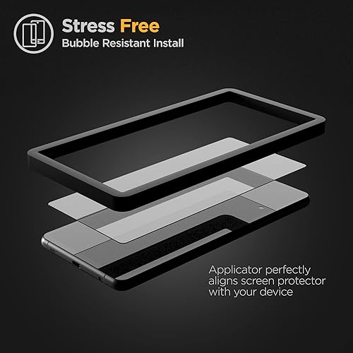 Miniatura 5 de magglass Paquete de 2 protectores de pantalla para Google Pixel 6a, vidrio templado templado (compatible con sensor de huellas dactilares)