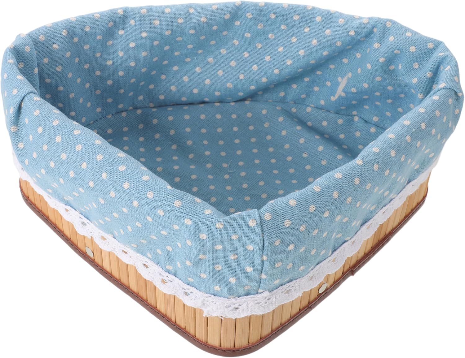 Garneck Corner Shelf Basket Woven Triangle Storage Bin with Liners for Shelf Organization and Decor Sturdy Fan-shaped Corner Organizer Bin for Pantry Countertop and Home Storage