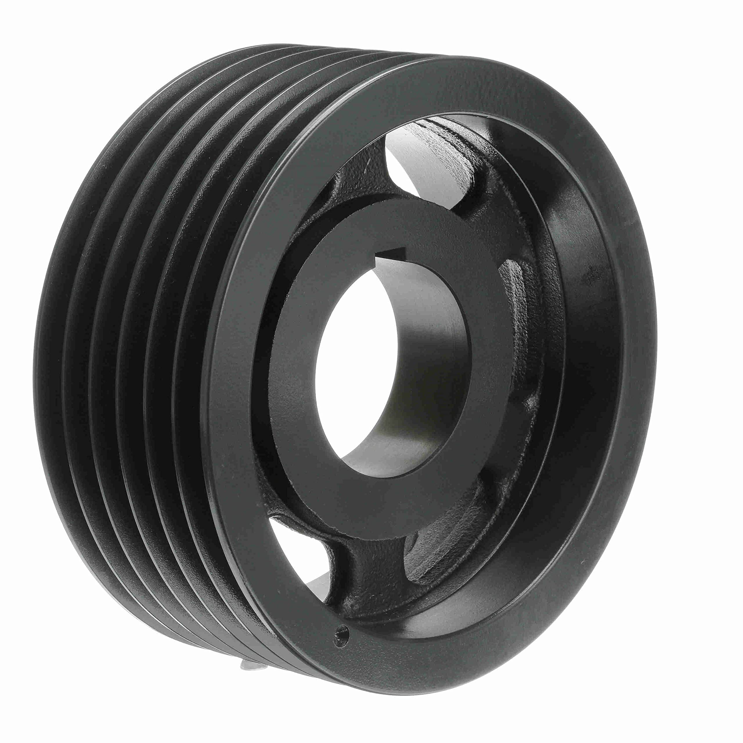 Browning 6B5V110 Split Taper Sheave, Cast Iron, 6 Groove, A, B or 5V Belt, Uses R1 Bushing