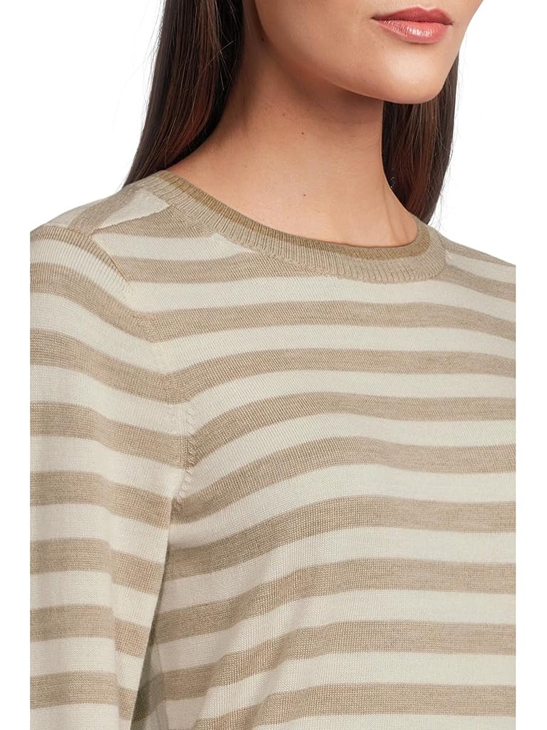 White L.L.Bean Essential Merino Wool Crewneck Sweater