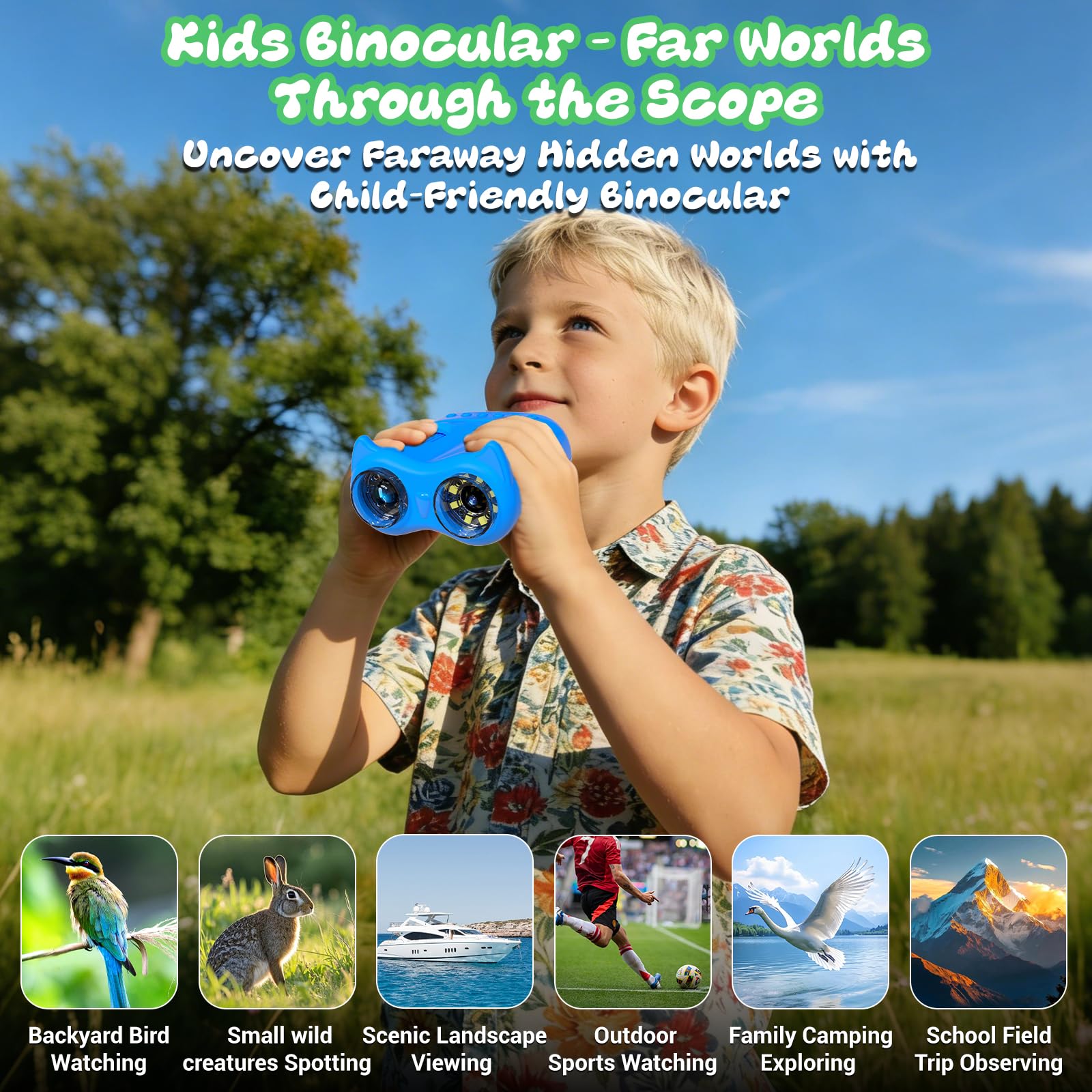 1000X Handheld Microscope for Kids, 2 in 1 Pocket Digital Microscope 4K 2.0" & 10X Telescope for Kids - Science Kits STEM Toys - Gifts for Boys Girls Ages 3 4 5 6 7 8 9 10 11 12(Blue) — view 5