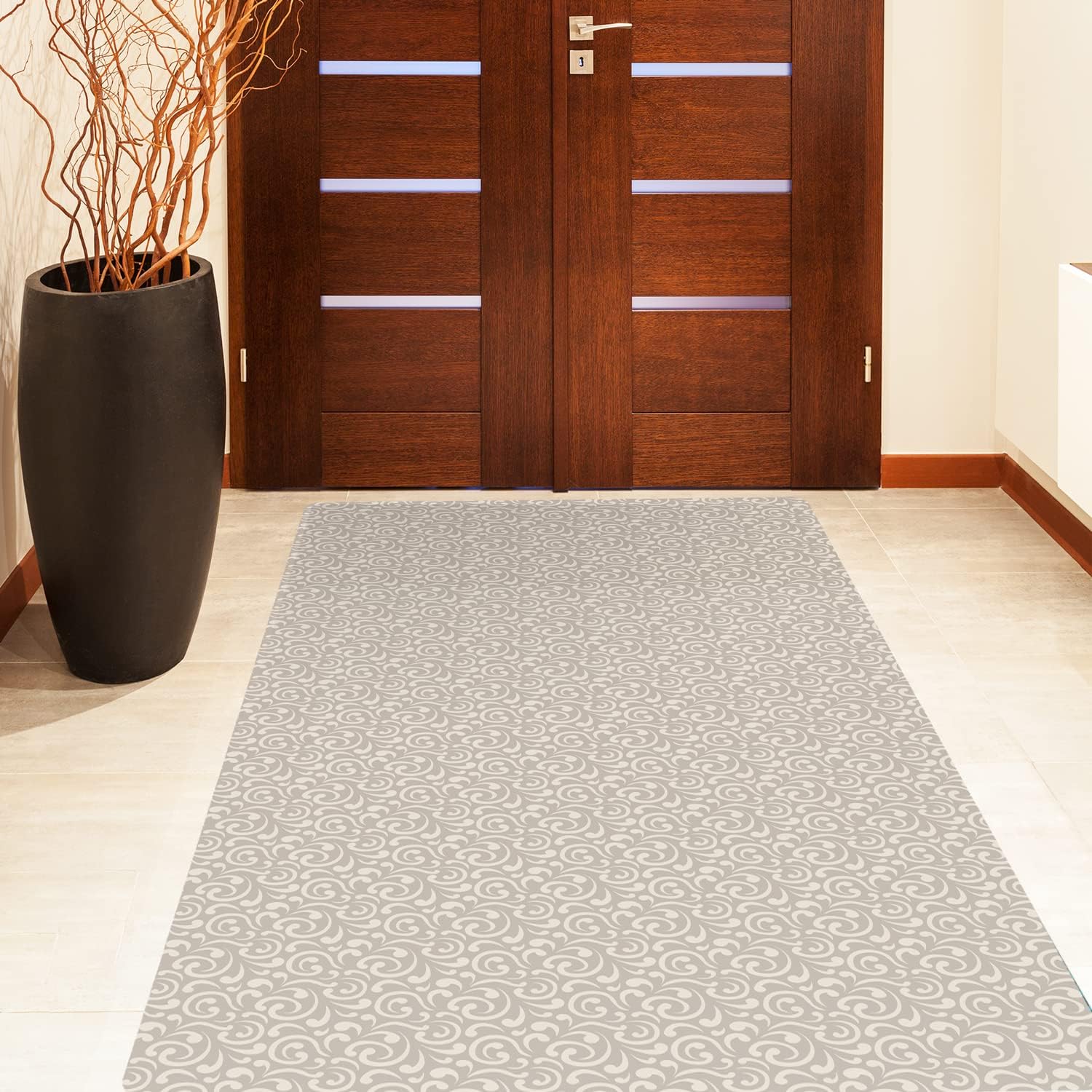 Shape28Hallway Mat Ultra-Thin Kitchen Runner Rug with Non Slip Rubber Backing 72x36” Latte 3P