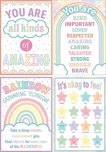 Miniatura 2 de Teacher Created Resources Pastel Pop Calming Strategies Paquete de póster educativo (TCR8439)