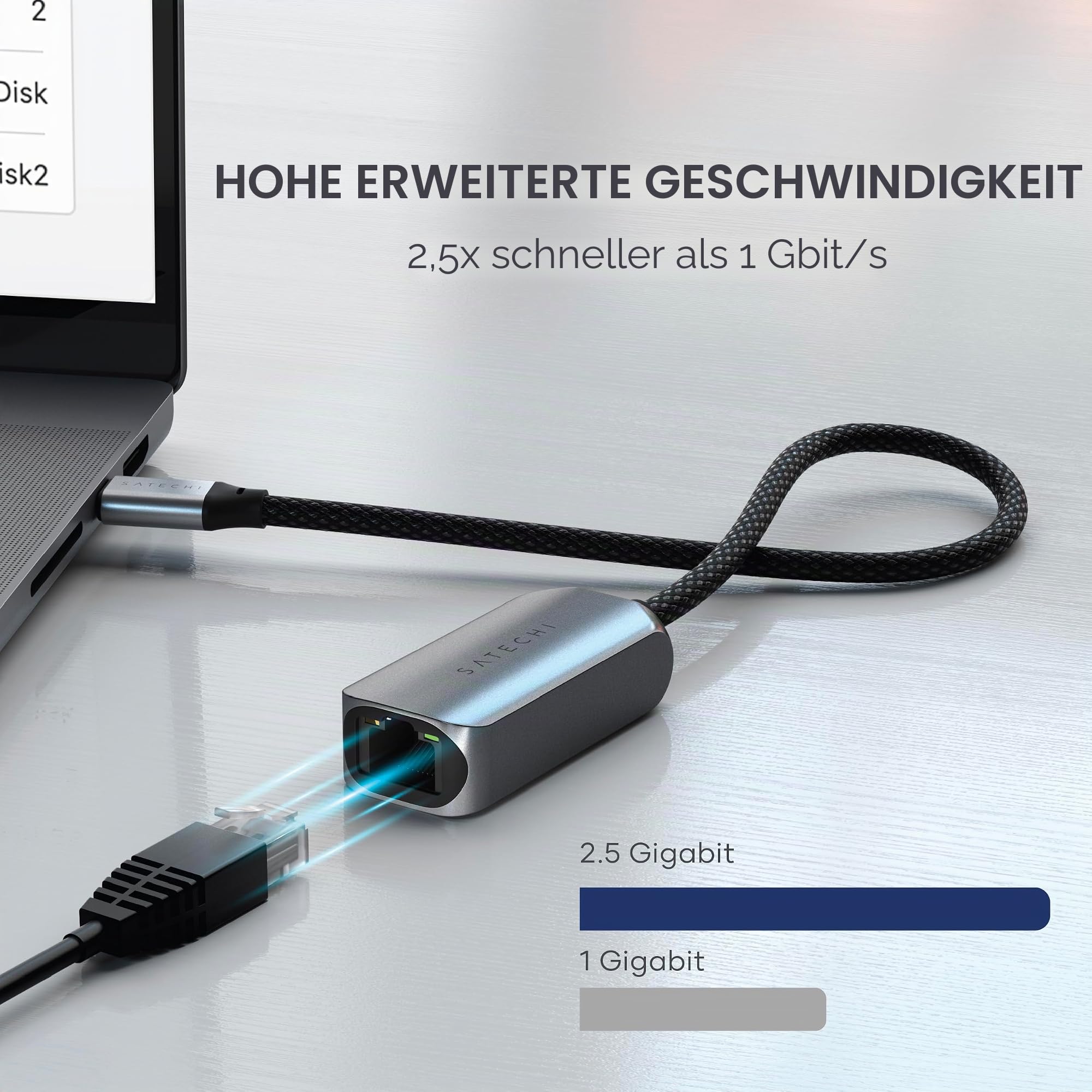SATECHI USB-C auf 2,5 Gbit/s-Ethernet-Adapter