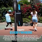 JLab JBuds Haut-parleur Bluetooth portable de partie, 2 Conducteurs à pleine portée + 2 Des coqs passifs, IP56 Imperméable, 12 Heures Temps de jeu, Connecter plusieurs haut-parleurs, Son personnalisé + RGB Éclairage via JLab App, Noir