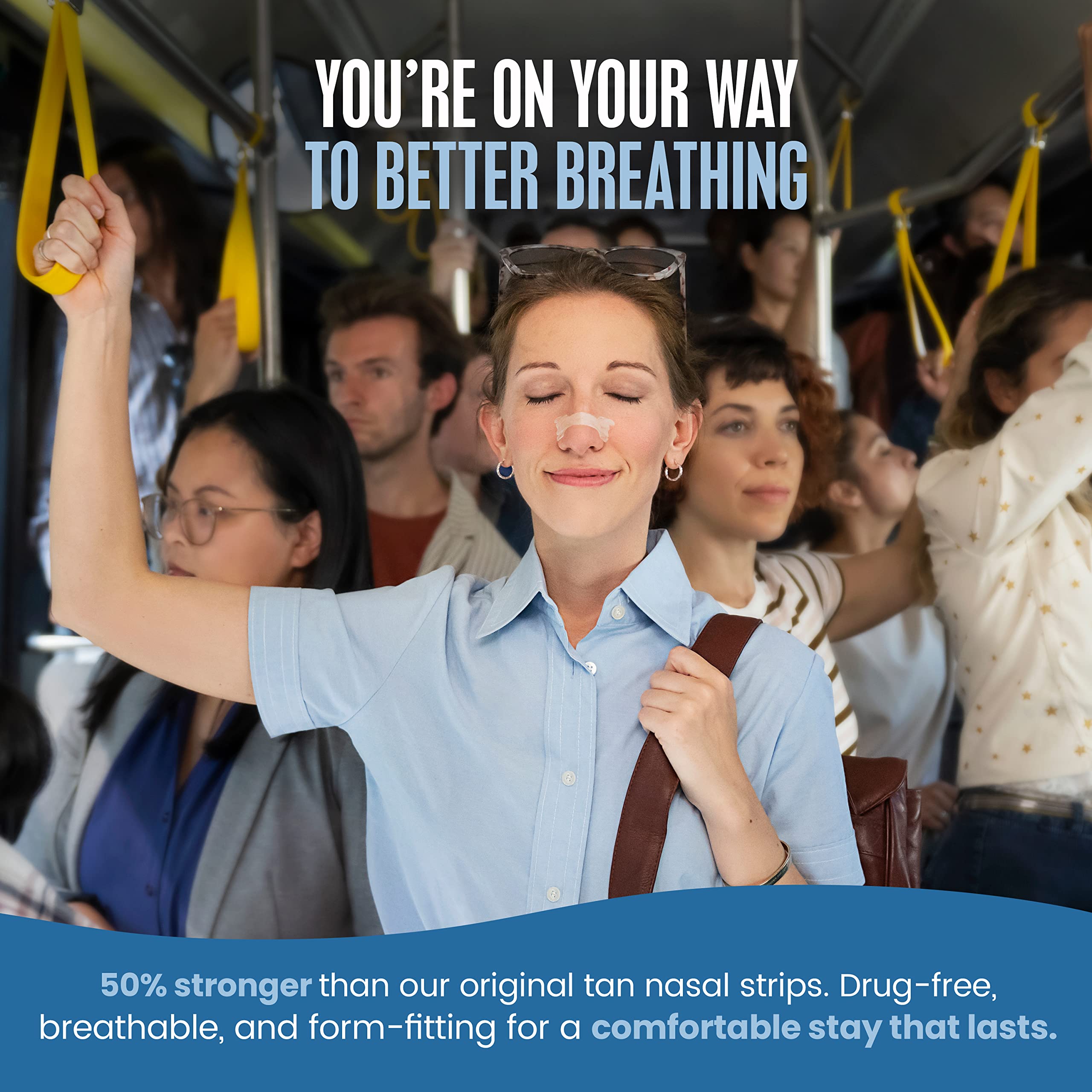 Breathe Right Nasal Strips, Extra Strength, Tan Nasal Strips, Help Stop Snoring, DrugFree