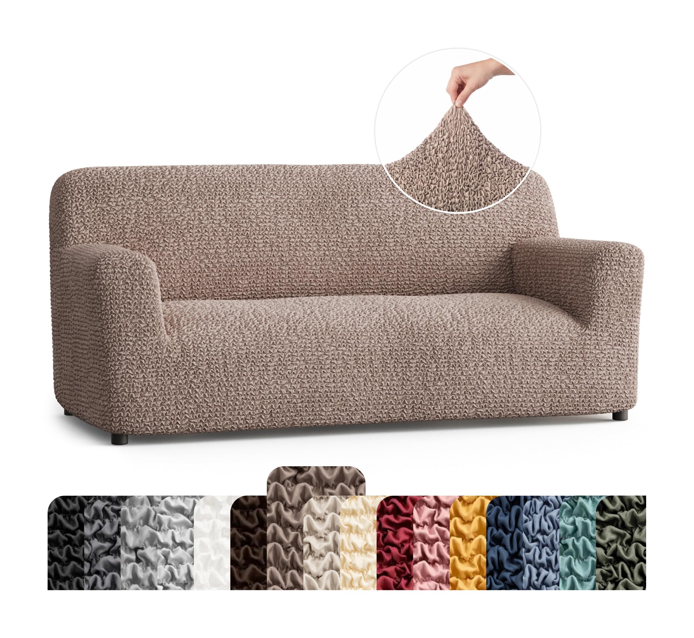 PAULATO Premium Stretch Couch Covers for Sofa - Sofa Chair Cover Washable, Dogs & Pets Friendly