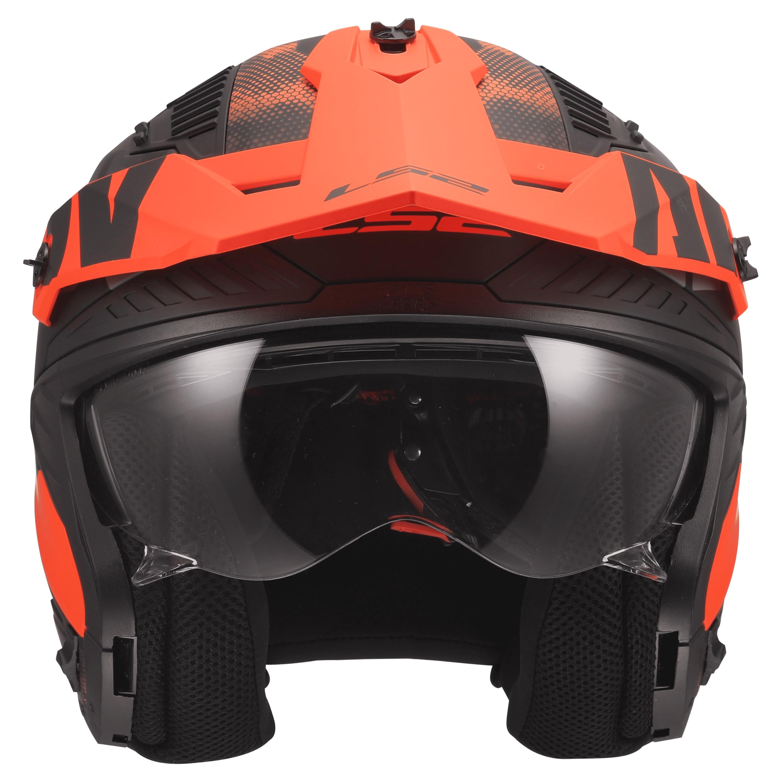 LS2, Casque Moto Modulable DRIFTER GAS Grey Orange, XXL