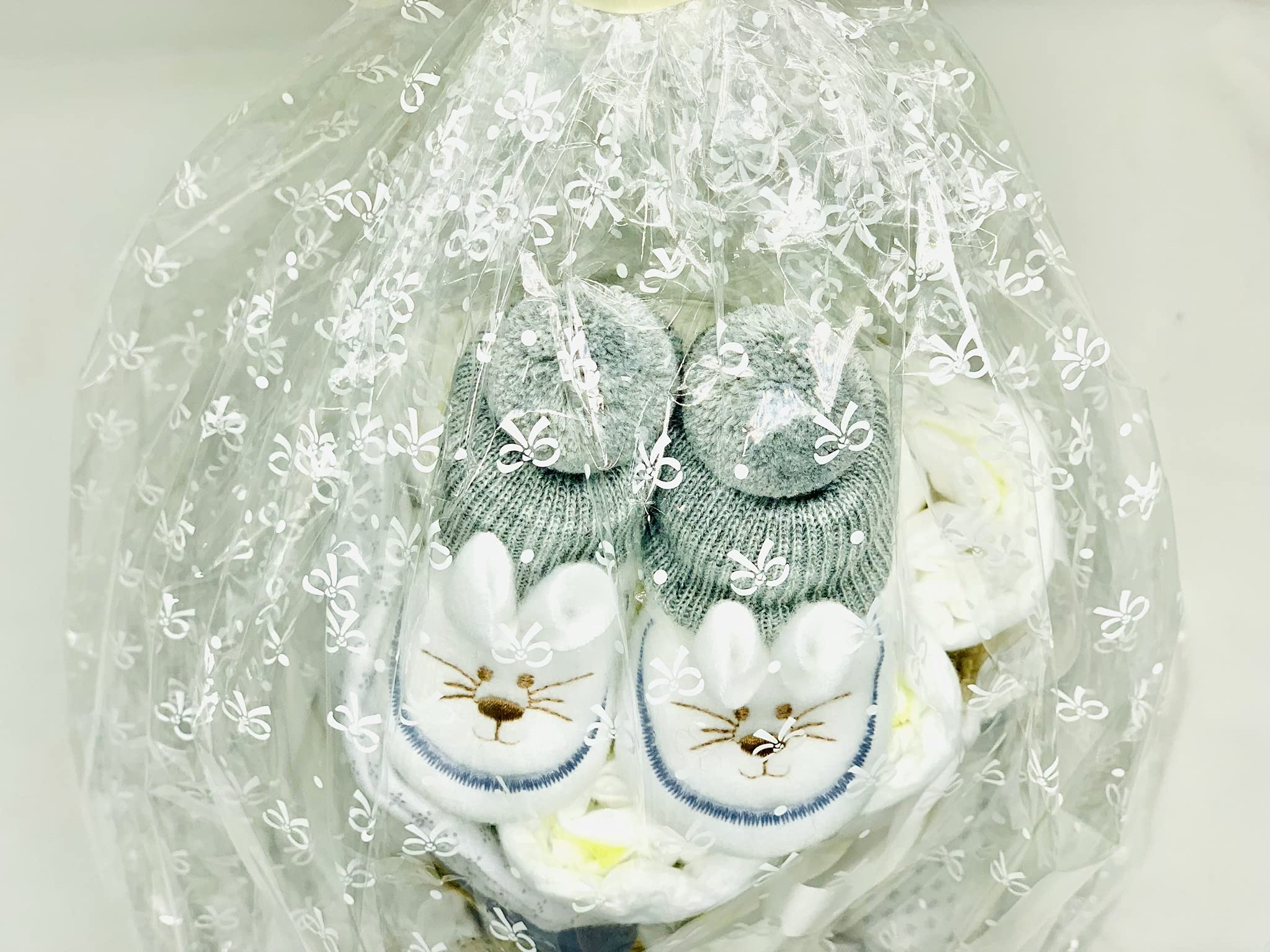 Tarta De Pañales DODOT y Conjunto Bebé 3 pisos - Regalo Original Para Recién Nacido - Incluye DEDICATORIA - Tarta Pañal Bebé Con Ropa 0-6 meses (Gris Unisex)