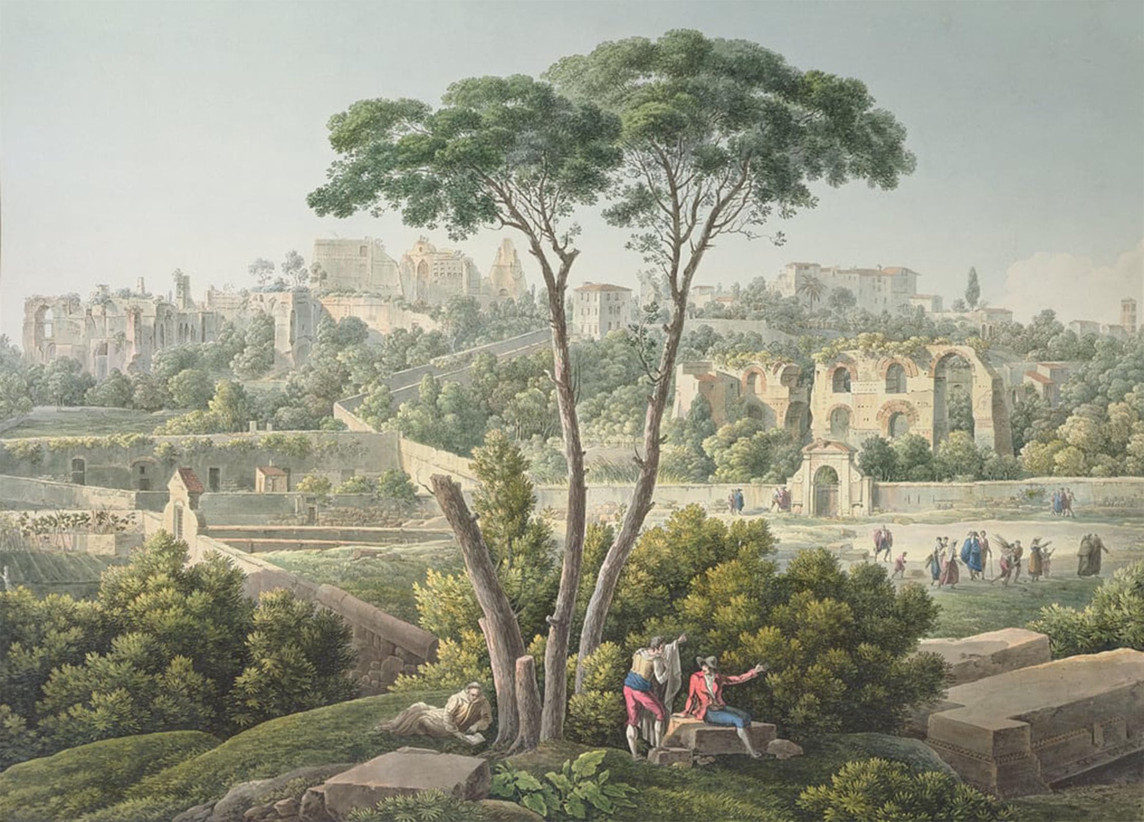 ARTXLXXBN Famous Art Print Poster Vintage Wall Art View of the Palatine Hill In by Louis Francois Cassas Canvas Art Poster for Home Decor 60x90cm