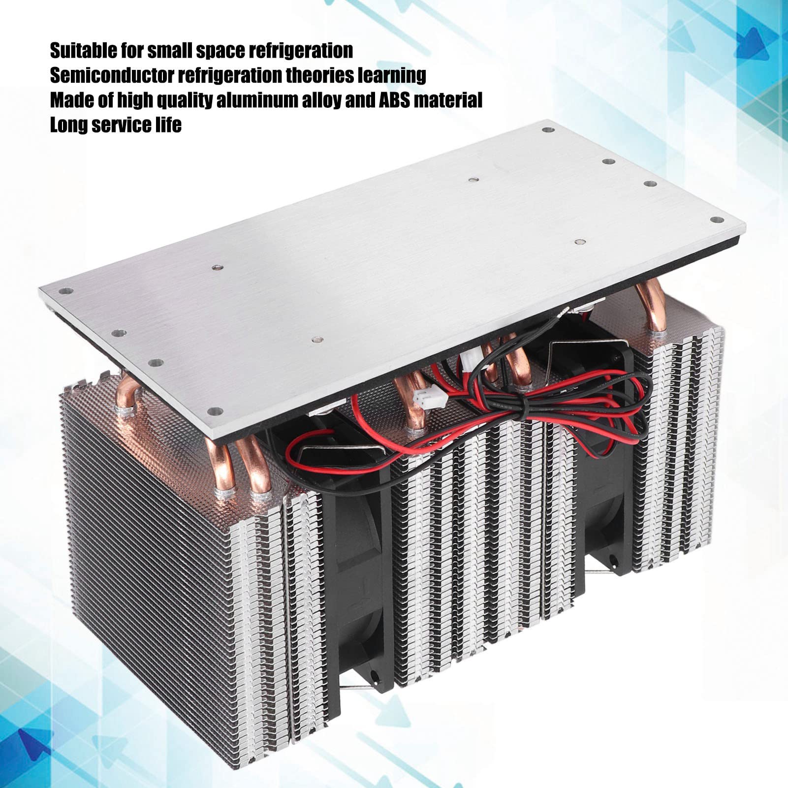 Pssopp Laborkühler-Modul, 12 V, 240 W, Tragbarer Kühlkühler mit ABS aus Aluminiumlegierung für e Räume, Industrielles -Halbleiter-Kühlsystem, Kühlung, Dual-Kühlmodul
