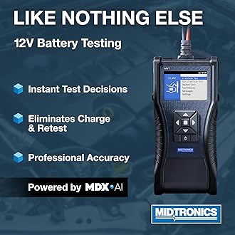 Midtronics MVT-100 Handheld Battery Tester, MDX-AI Powered, Fast & Accurate D...