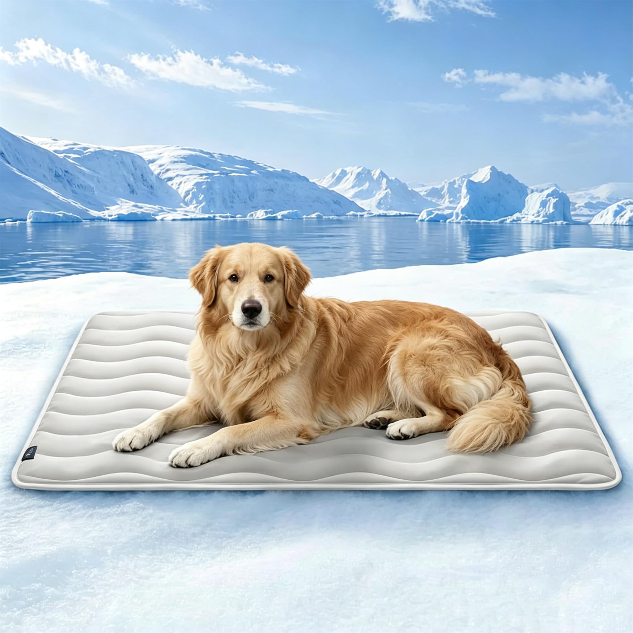 2026 Neu PfotenChill - Die Innovative Kühlmatte für Hunde, Pfoten selbstkühlende Hundematte aus Eisseide, bissfest wasserdichte Kühldecke für Katzen Menschen Auto Sofa (M,#6)