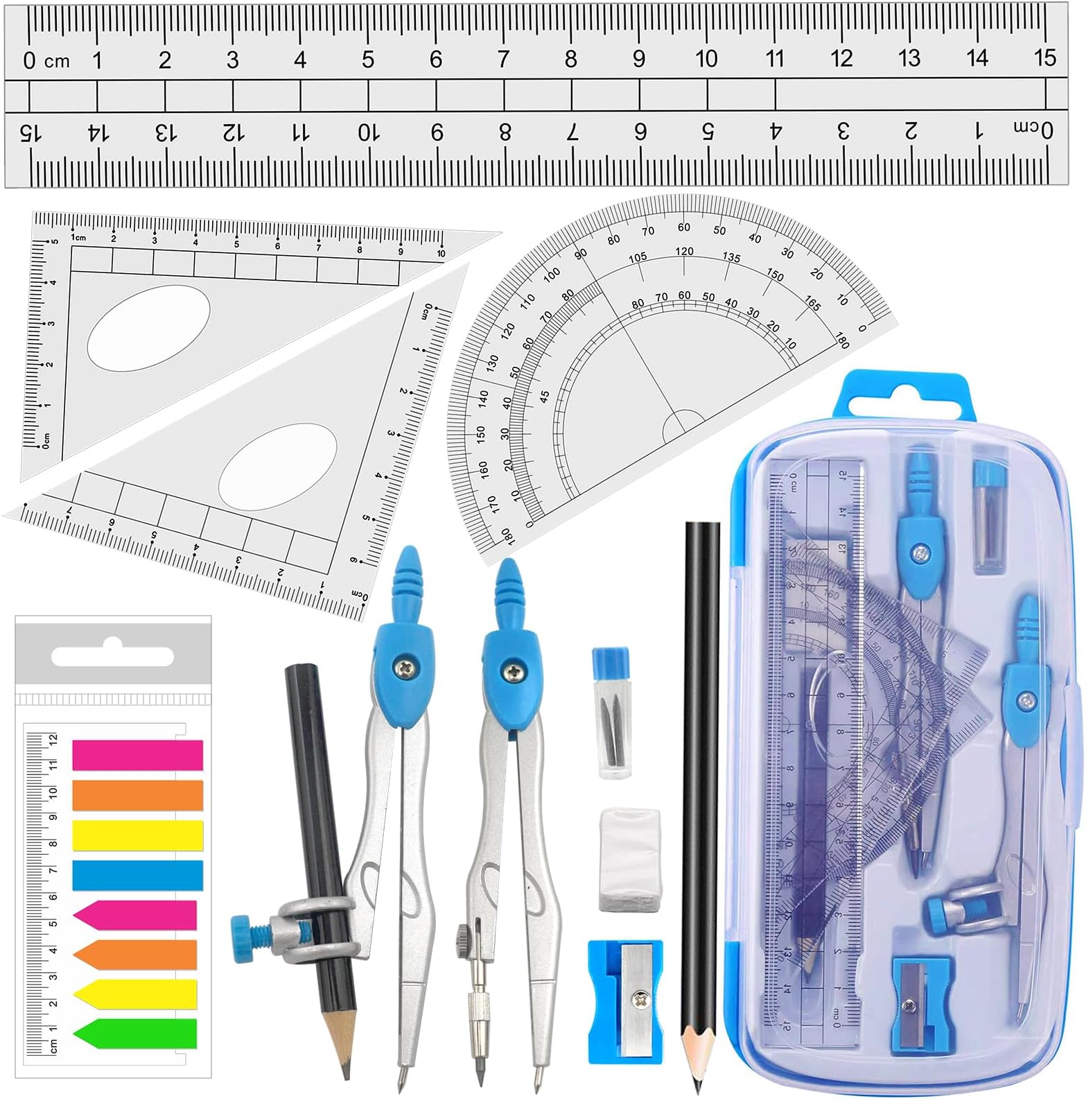 Blue Shool Compass Set