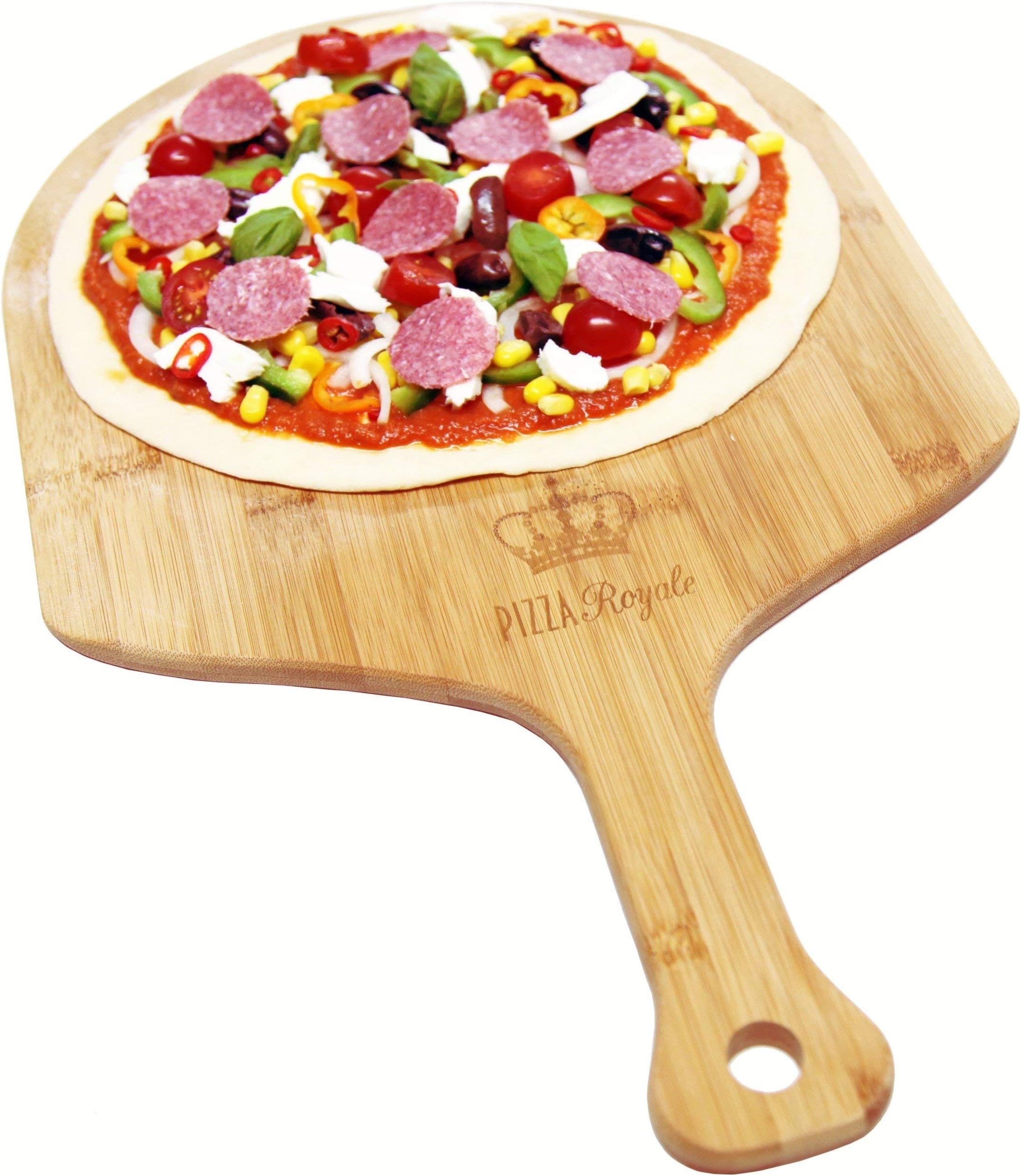 Pizza Royale Ethically Sourced Premium Natural Bamboo Pizza Peel, 19.6 Inch x 12 Inch (Renewed)