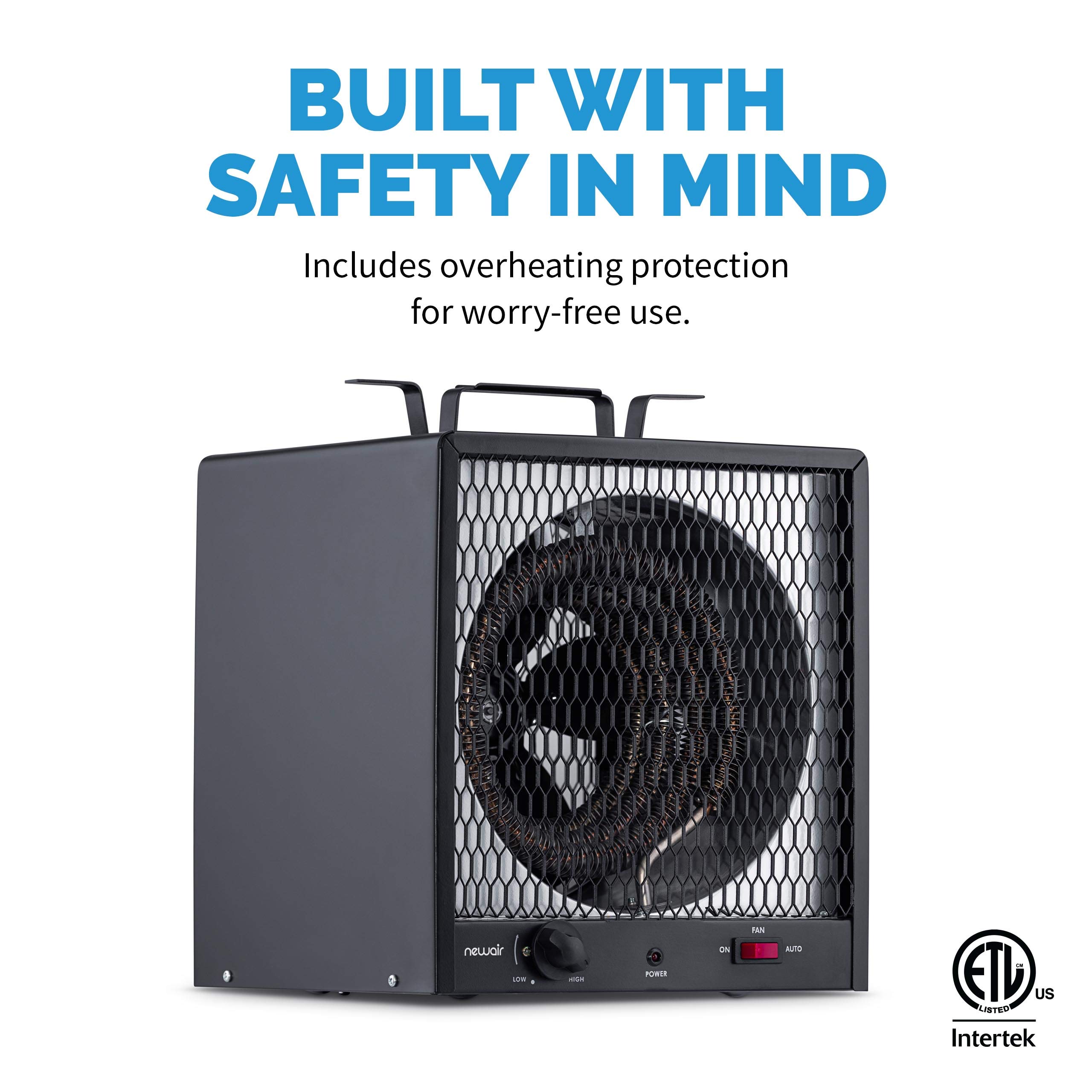 NewAir Portable Garage Heater, Electric Infared Fast Heat for up to 800