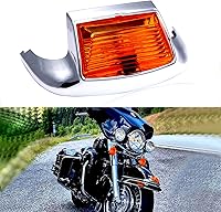 Vista 9 de Rich Choices Luces LED de guardabarros delantero ámbar y luces LED rojas de extremo de guardabarros trasero compatibles con Harley Road King Electra