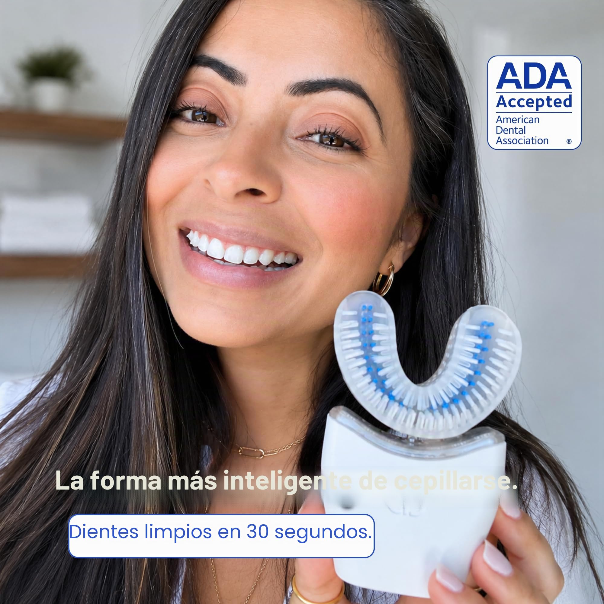 Autobrush Sonic Pro Cepillo de dientes eléctrico – Solo cepillo en forma de U aceptado por ADA, clínicamente probado hasta 5.1 veces mejor limpieza, boca completa 360 grados, recargable, impermeable