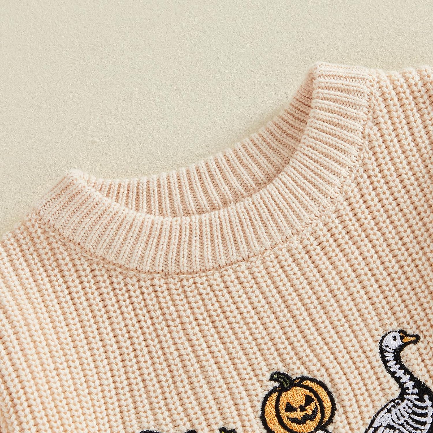 Toddler Boy Girl Halloween Sweater Spooky Goose Knit Pullover