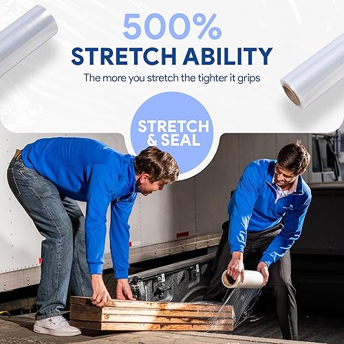 Miniatura 79 de International Plastics Co. Película elástica de plástico de 18 pulgadas 1200 pies 500% de capacidad de estiramiento