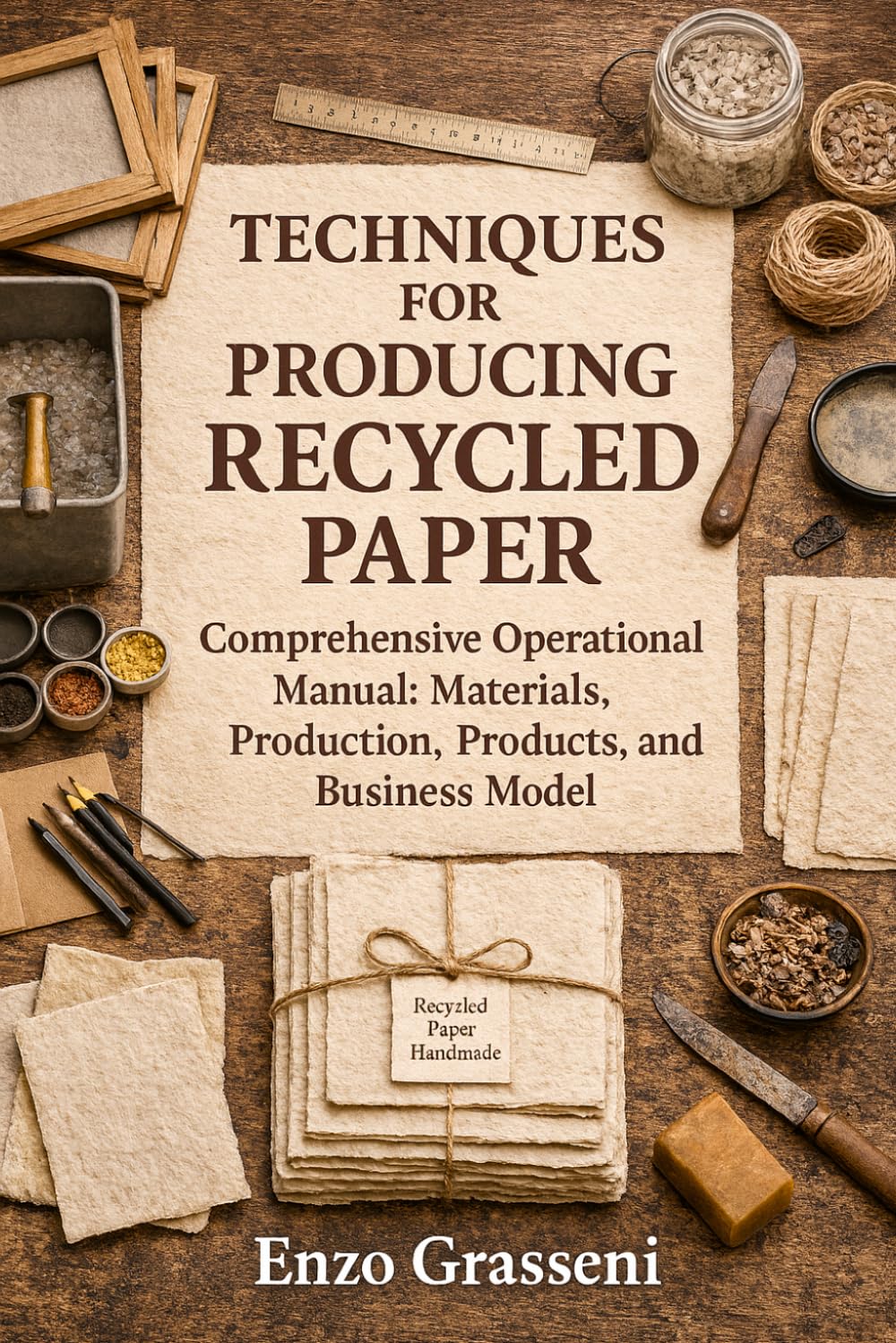 Techniques for Producing Recycled Paper: Comprehensive Operational Manual: Materials, Production, Products, and Business Model