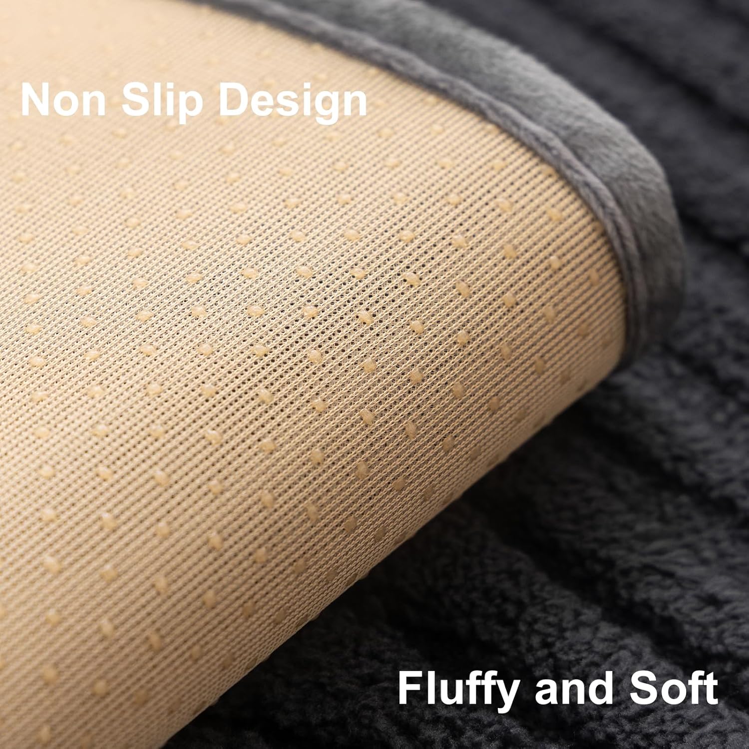 Solid Soft Couch Cover Washable, Non Slip Plush Sectional Sofa Covers for 3 Cushion Couch Sofa L Sharped Sofa Slipcover, Furniture Protector for Pets (1 PCS 36"x63" Dark Grey)