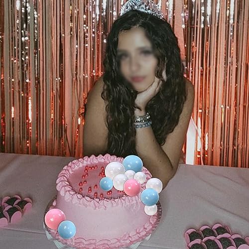 Miniatura 131 de Rsstarxi 30 piezas de bolas de burbujas para decoración de tartas, bolas de espuma, mini globo para cupcakes, decoración de bricolaje para baby Oro