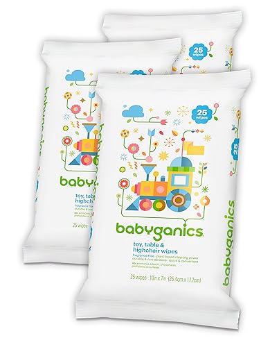 Babyganics Toallitas de mesa y juguetes 75 unidades 3 paquetes de 25 el embalaje puede variar Babyganics Toallitas de mesa y juguetes 75 unidades 3 paquetes de 25 el embalaje puede variar