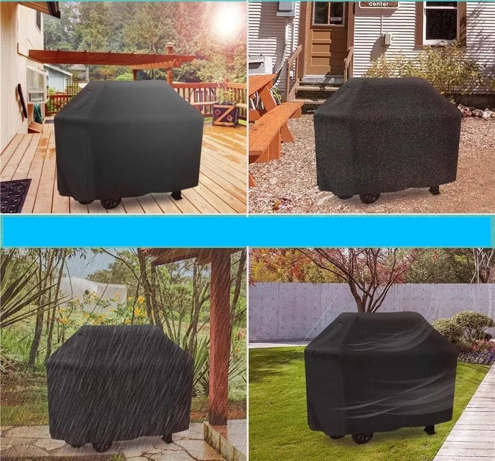 Funda Barbacoa Exterior Impermeable Cubierta De Barbacoa For Parrilla, Resistente, Protectora For(M(150X100X125cm))