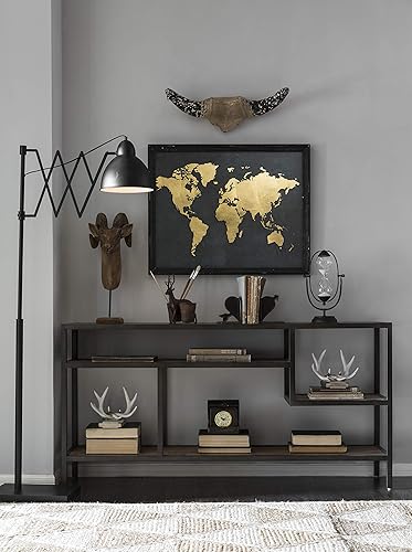 Miniatura 9 de Creative Co-Op Reloj de arena de metal decorativo con arena blanca óxido