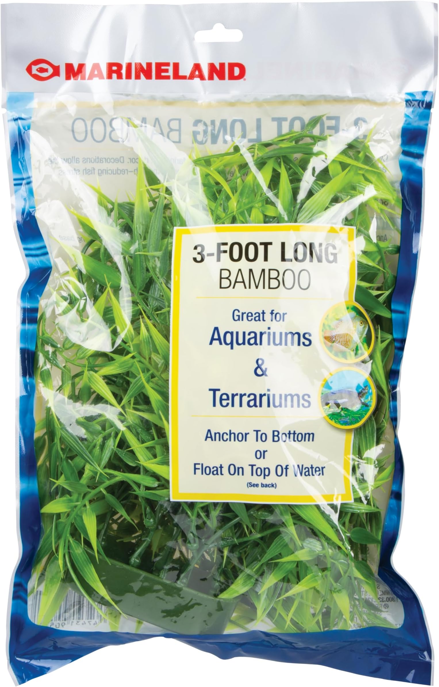 Marineland Bamboo 3 Feet, Décor For Aquariums and Terrariums