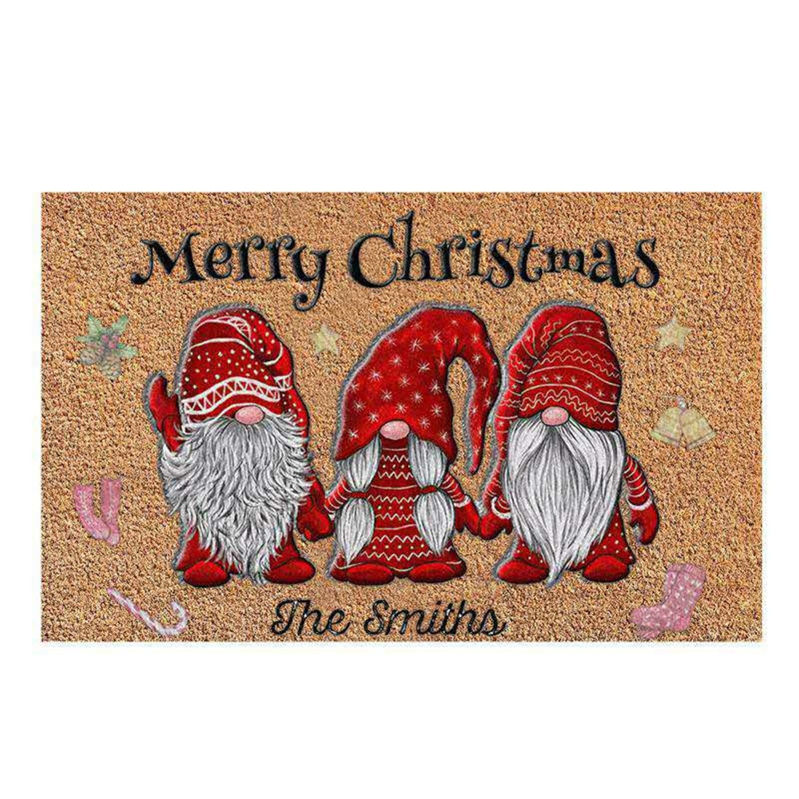40x60cm Felpudo Navideño - Alfombra Navideña Para Entrada, Felpudo Decorativo Navidad, Alfombra Entrada De Gnomo Navidad, Felpudo Entrada Casa, Alfombra De Puerta De Entrada, Felpudo De Navidad