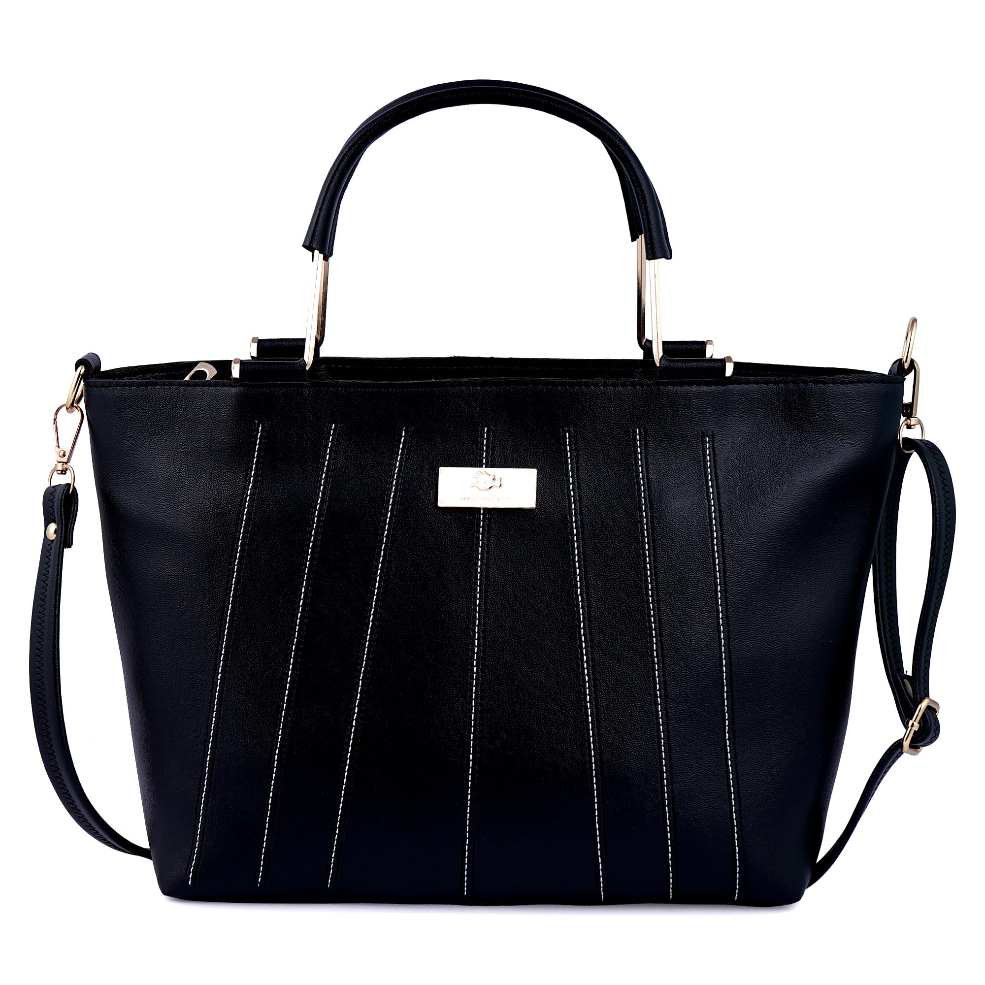 WOMEN MARKS, Women's PU Leather handbag/slingbag, with Internal Pocket, Pretty Look in Multiple Color (BLACK) 1