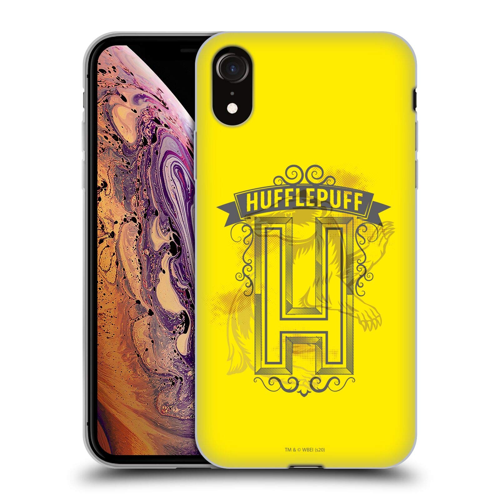 Head Case Designs Officially Licensed Harry Potter Hufflepuff 2 Deathly Hallows XVIII Soft Gel Case Compatible with Apple iPhone XR