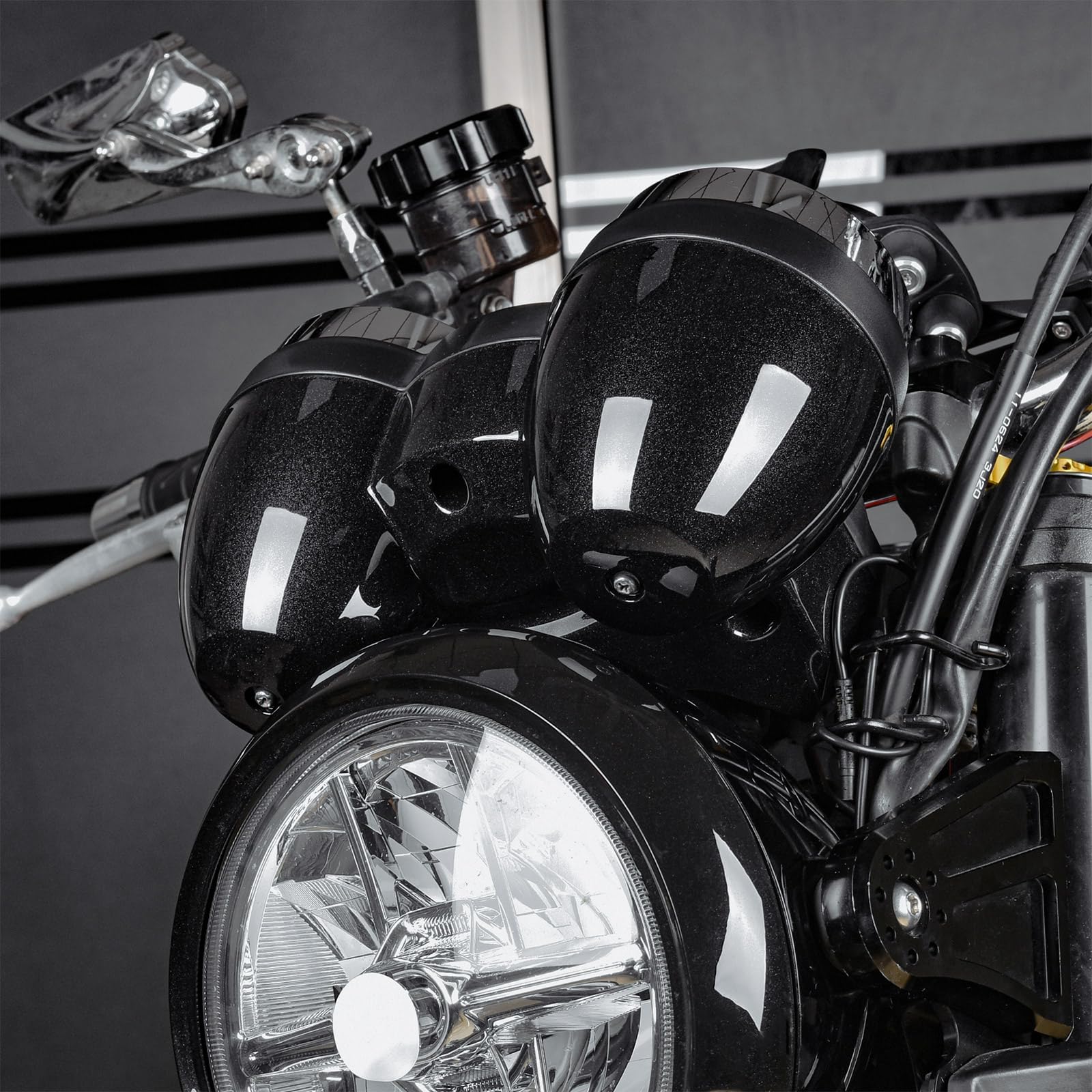 Compatibile con Z900RS / CAFE/SE 2018-2025 - Copertura inferiore contachilometri, cover contagiri, stile vintage, carenatura moto, accessori personalizzazione (Nero Brillante)