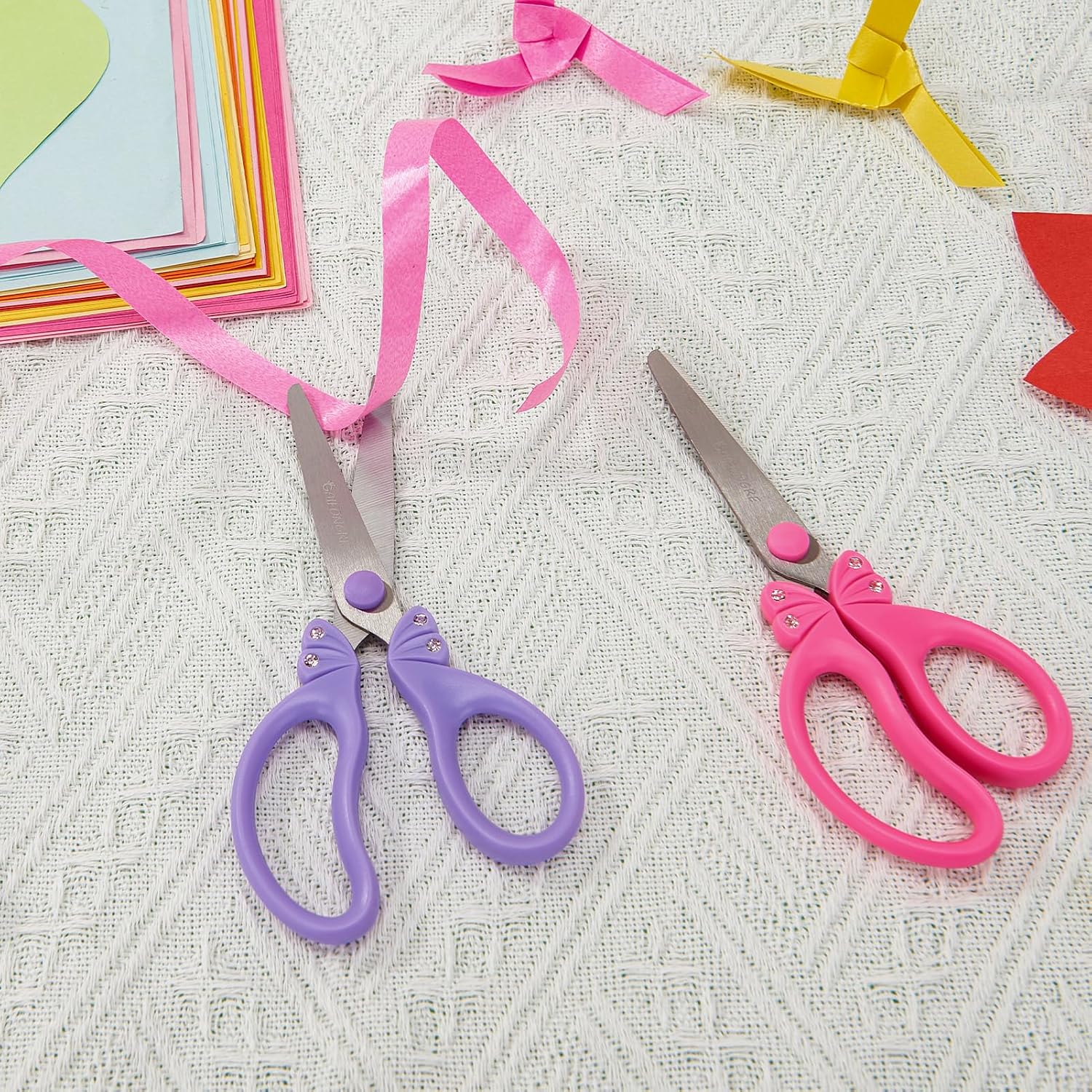 5″ Kids Safety Blunt Tip Scissors, Ages 5-12 for Girls & Boys, Violet