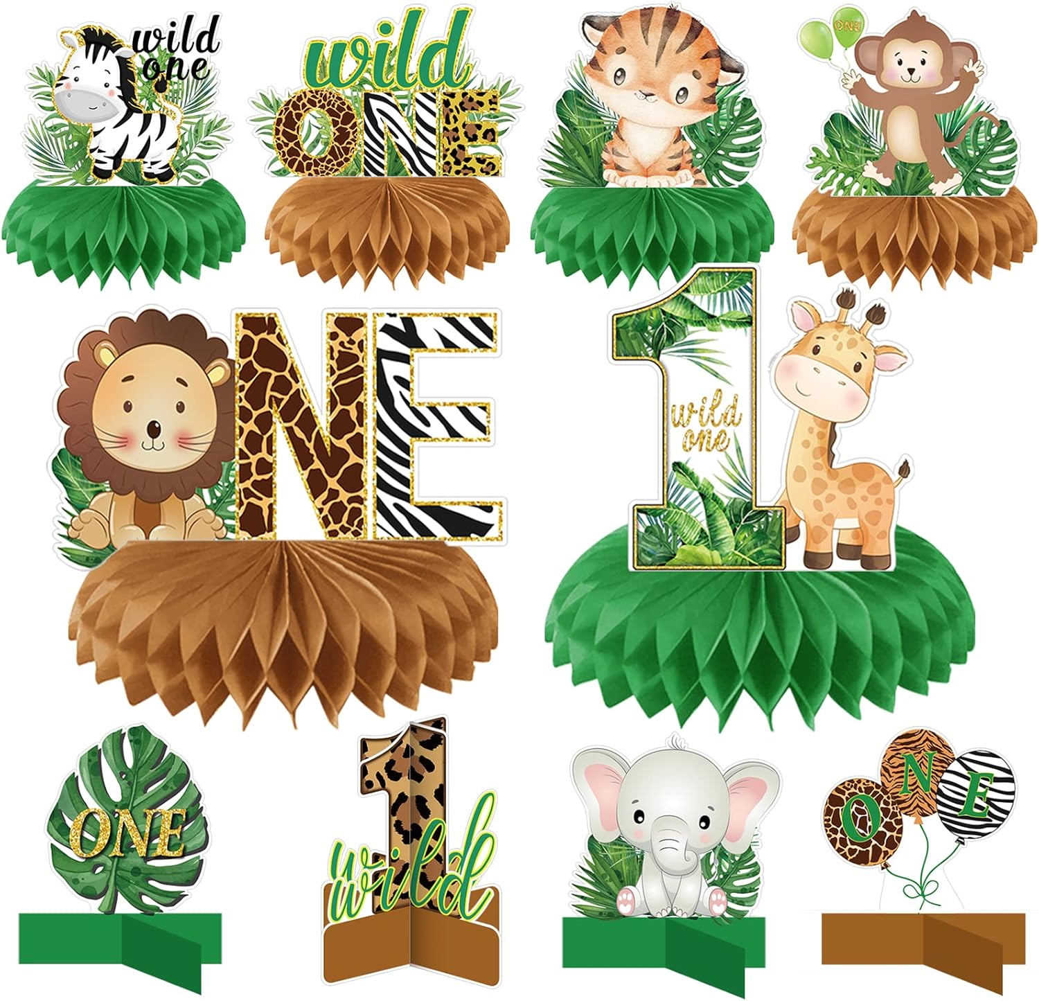 10 PCS Wild One Centerpieces Birthday Decorations