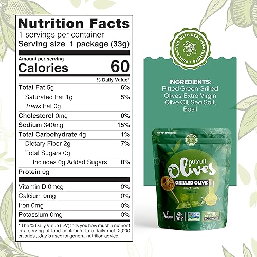 Miniatura 8 de Nutruit Olives Snacks - Aceitunas sin hueso (caja variada) - Aceitunas verdes del Egeo de cosecha fresca - Veganas, sin OMG, sin gluten, kosher,