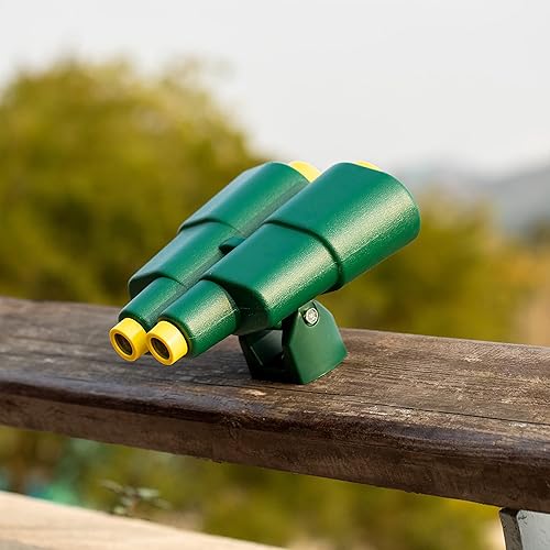 Miniatura 2 de Telescopio doble plástico verde y amarillo del barco pirata del patio del gimnasio al aire libre, binocular de los accesorios del juguete de la casa