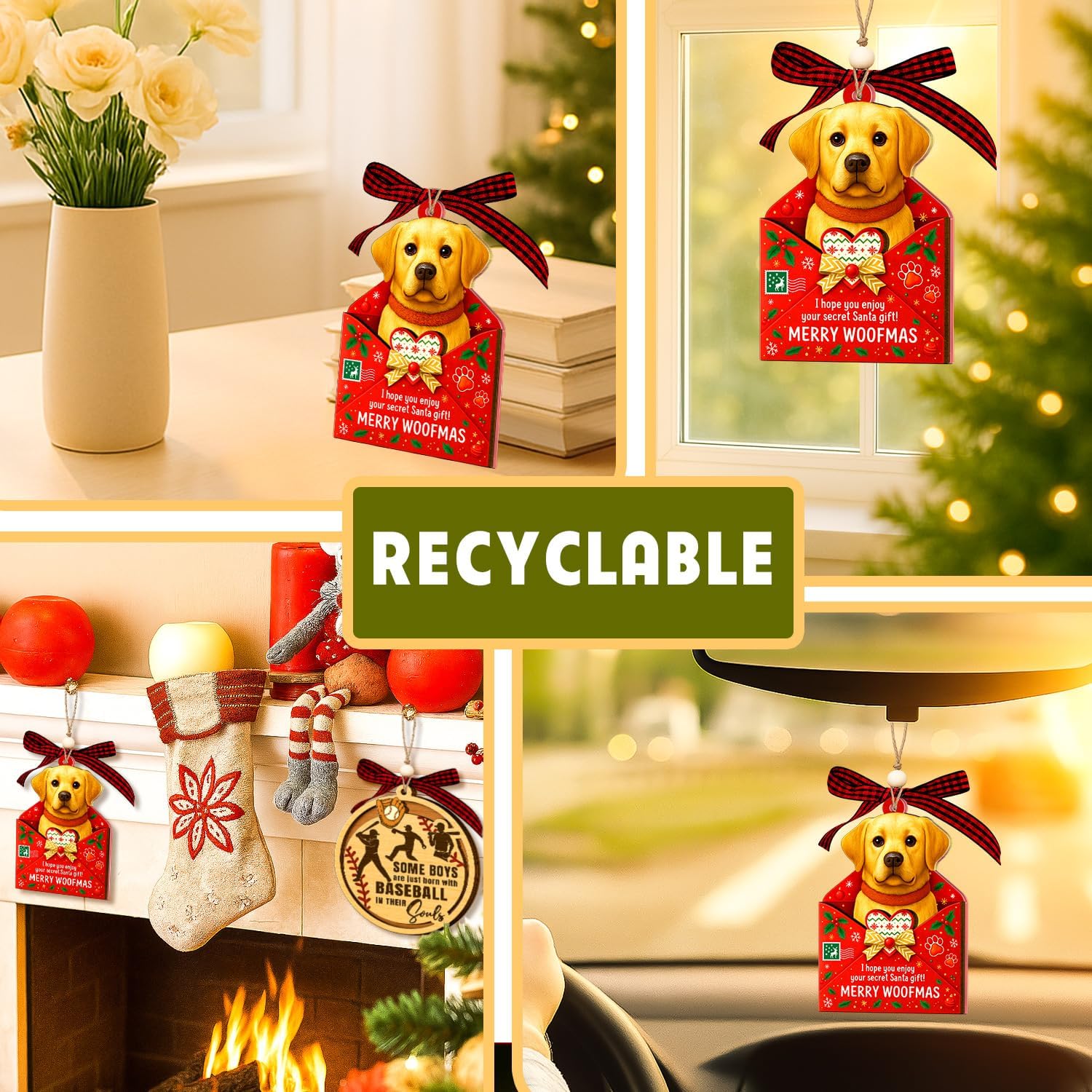 Labrador Christmas Ornament 2025, Labrador Ornaments for Christmas Tree, Unique Yellow Labrador Christmas Ornaments 2025 Gifts for Dog Lover, Labrador Christmas Ornament and Holiday Decor Gift image 5