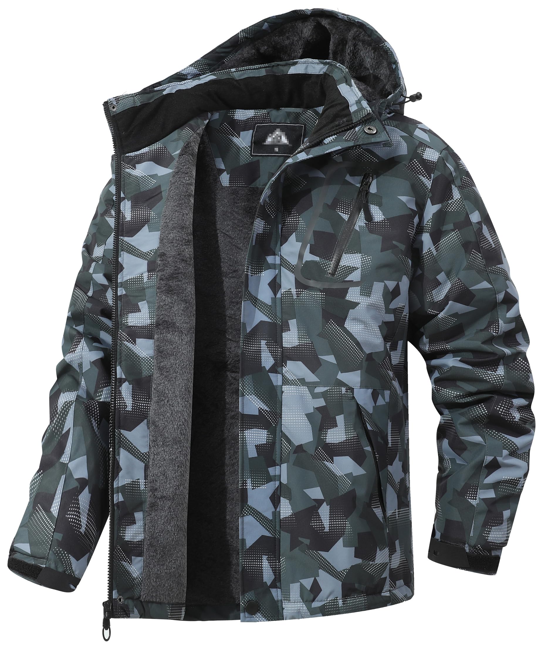 Amazon.com: MAOYSSEN Men's Mountain Winter Coat Warm Fleece Ski Snow ...