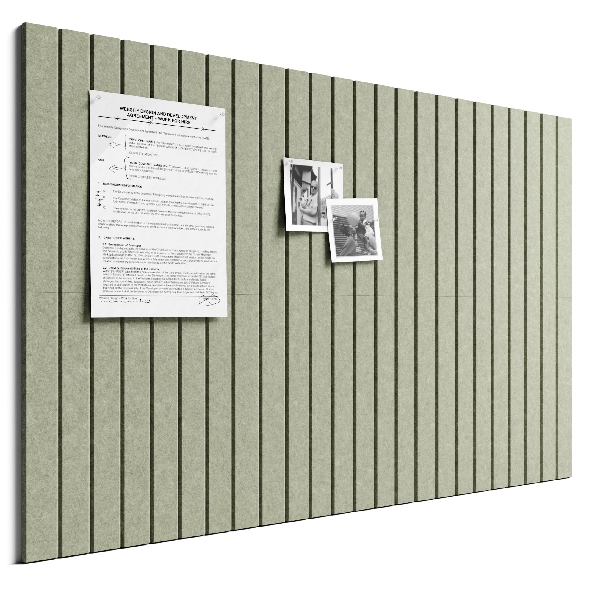 Photo 1 of Bumusty Felt Bulletin Board Tiles - Sage