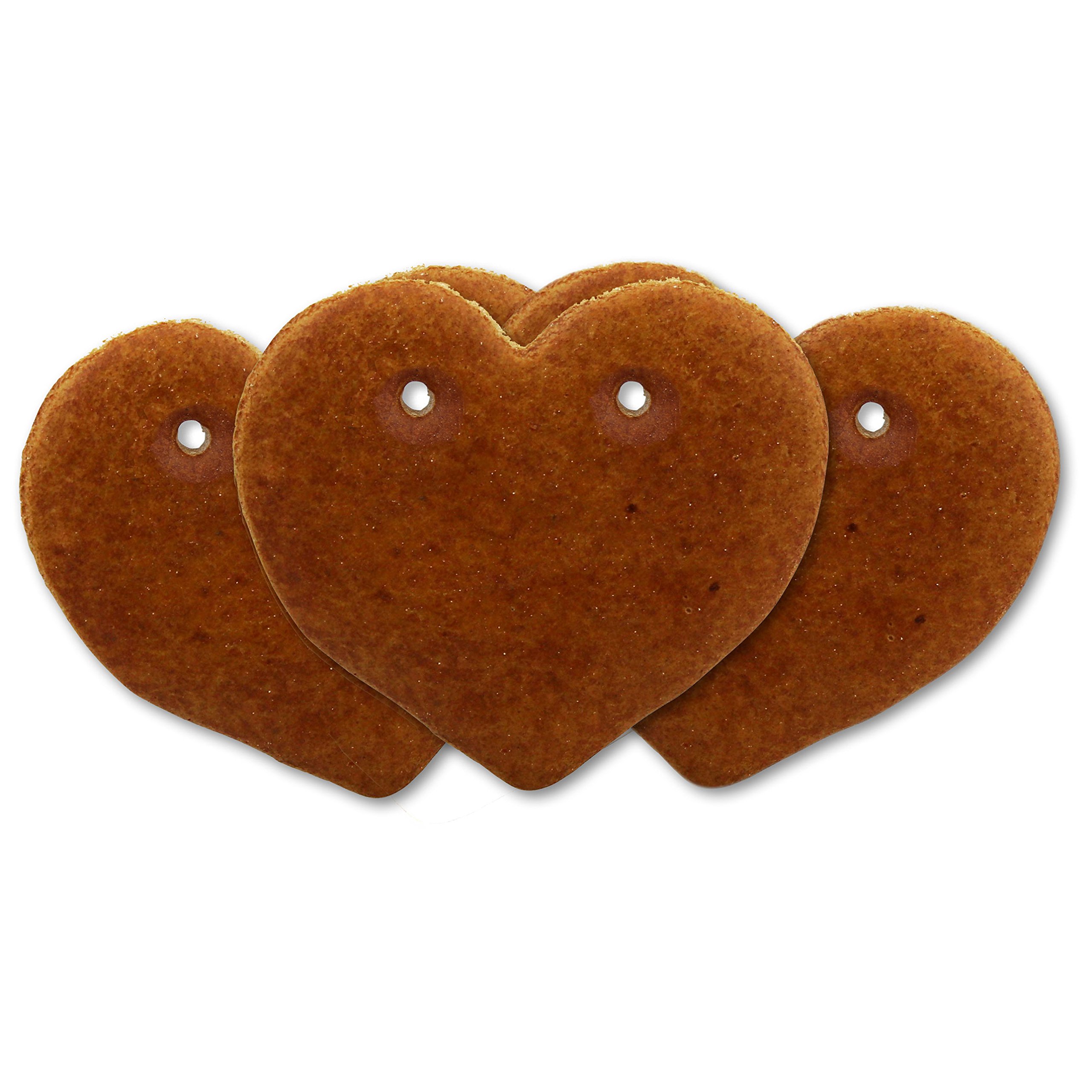 Lebkuchenherz Rohling - ohne Alles - ca. 8cm - mit Löcher - 25 Stück (ca. 25x20g)