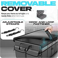 Vista 6 de FORTEM Organizador de maletero para SUV, organizador de maletero de automóvil, almacenamiento plegable, accesorios de coche para mujeres y hombres