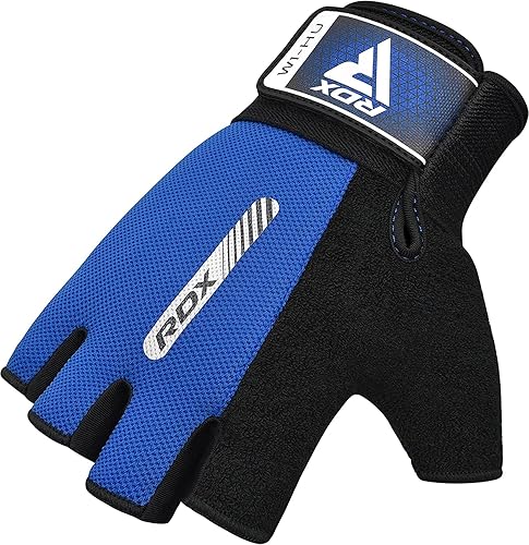 Miniatura 7 de RDX Guantes de levantamiento de pesas para gimnasio, entrenamiento de fitness, protección completa acolchada antideslizante, ultra ventilados,