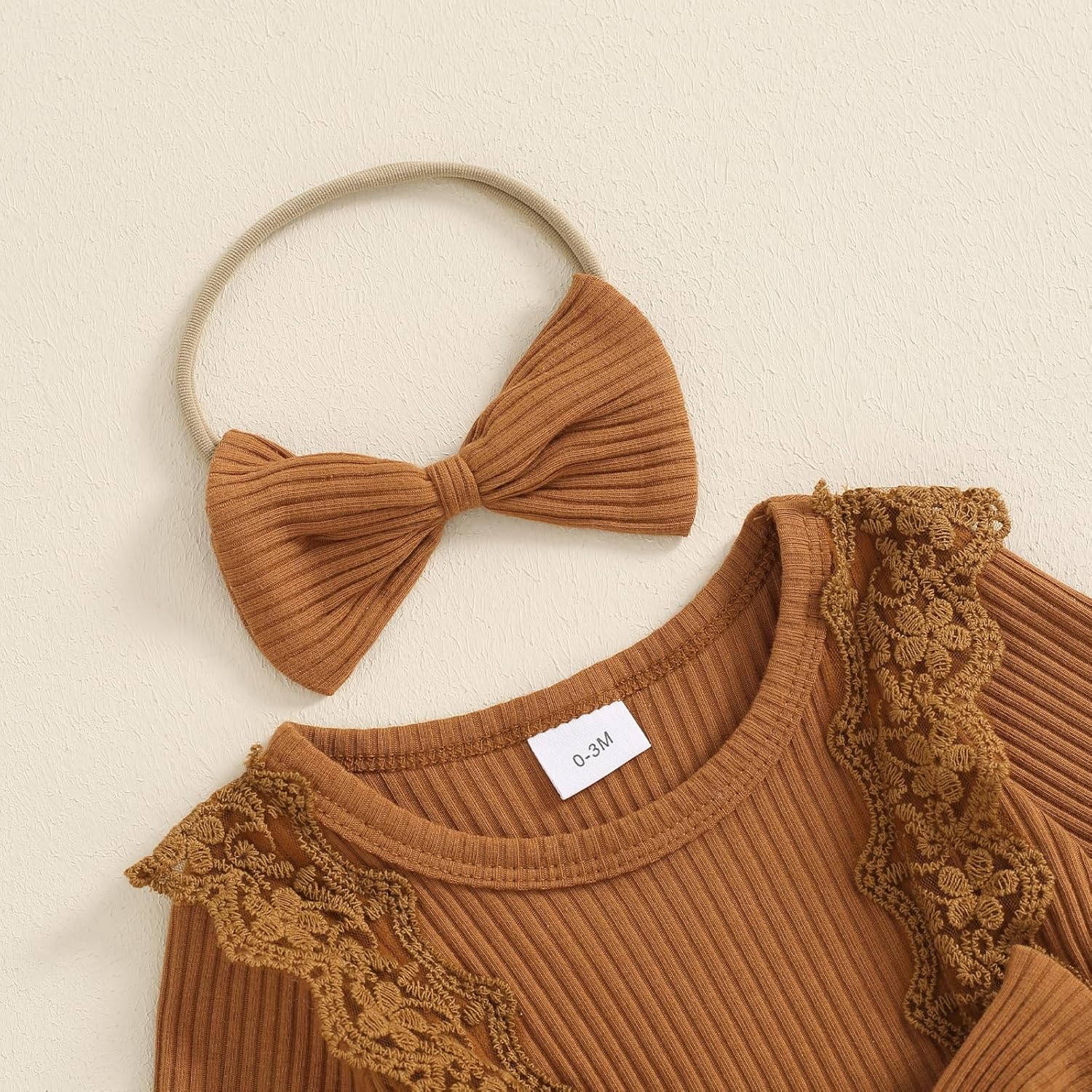 ZAXARRA Newborn Toddler Baby Girl Outfits Ruffle One Piece Romper Holiday Plaid Dress Fall Winter Headband Clothing Sets - Image 6